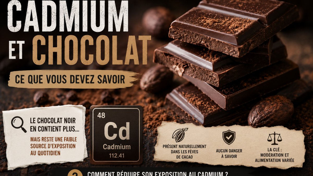 Cadmium et chocolat noir : les taux réels qu'il faut connaître