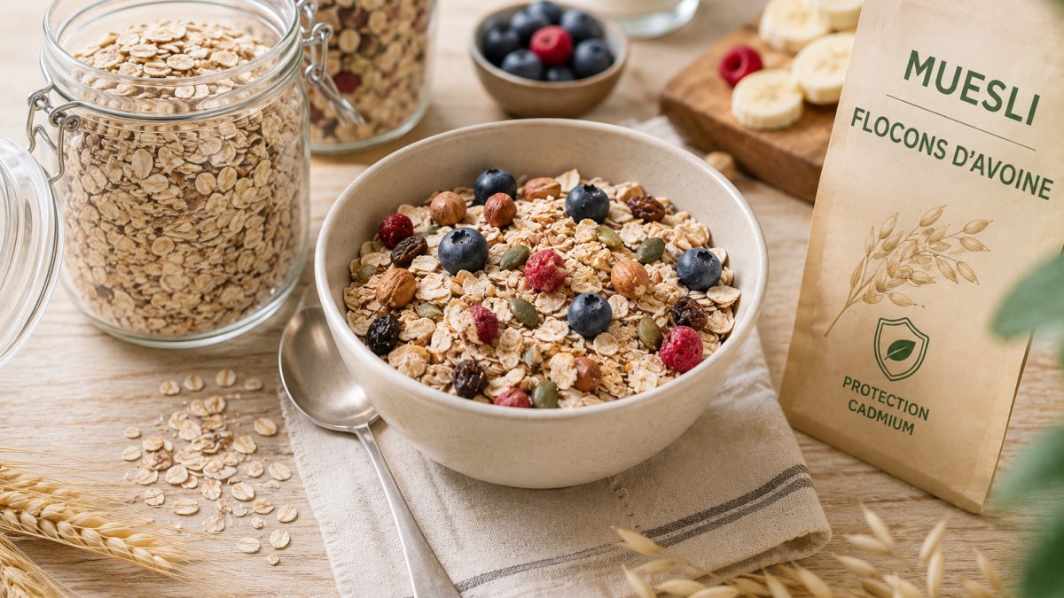 Cadmium dans le muesli et les flocons d'avoine : ce qu'il faut savoir