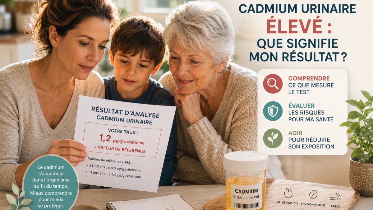 Cadmium : comprendre vos résultats d'analyses d'urines